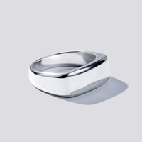Rectangle Signet Ring in Sterling Silver Rings Bevilles
