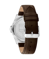 Tommy Hilfiger Norris Dark Brown Leather Black Dial Men's Watch 1710601 Tommy Hilfiger