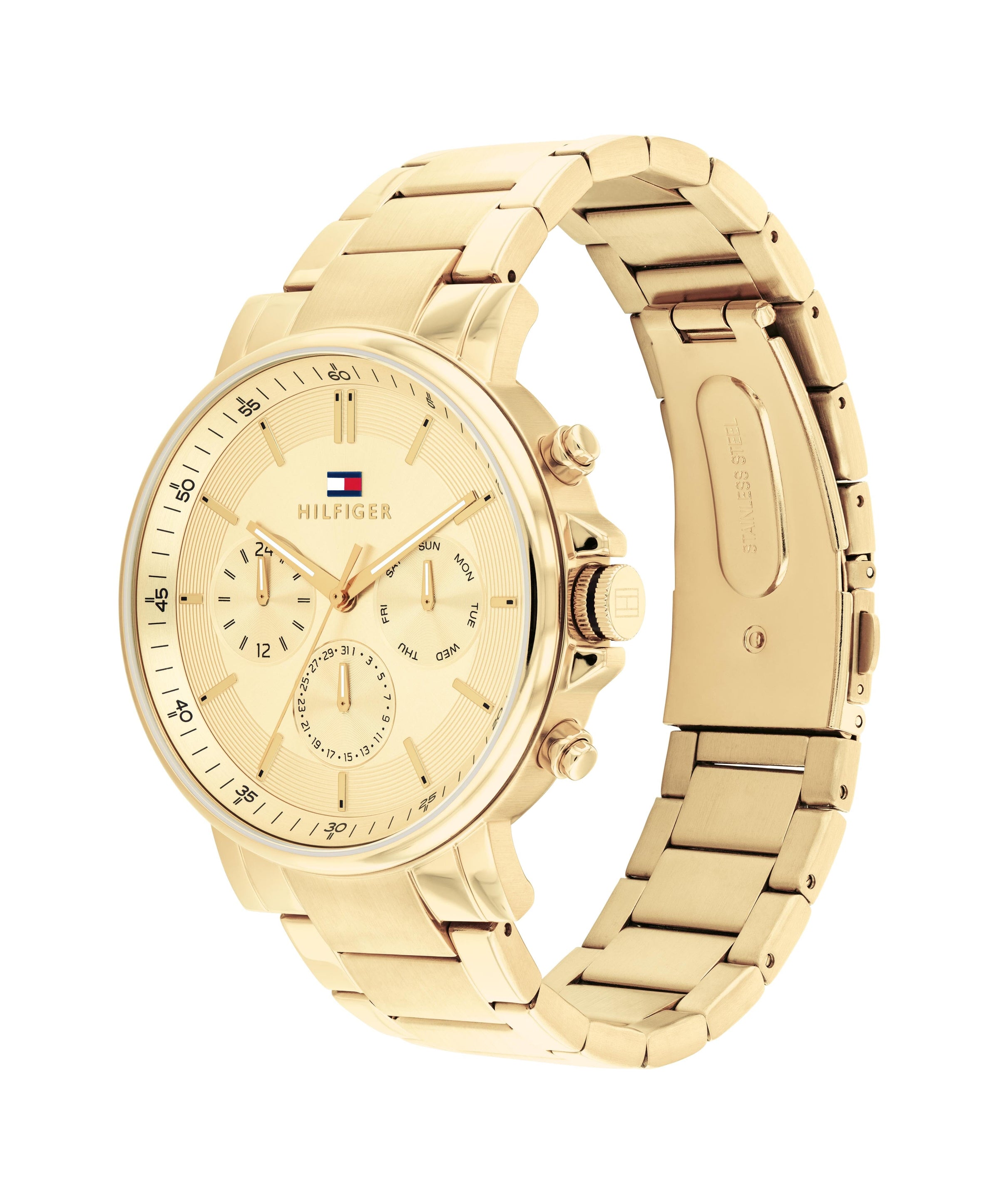 Tommy Hilfiger Tyson Ionic Plated Thin Gold Steel Champagne Dial Men's Watch 1710611 Tommy Hilfiger