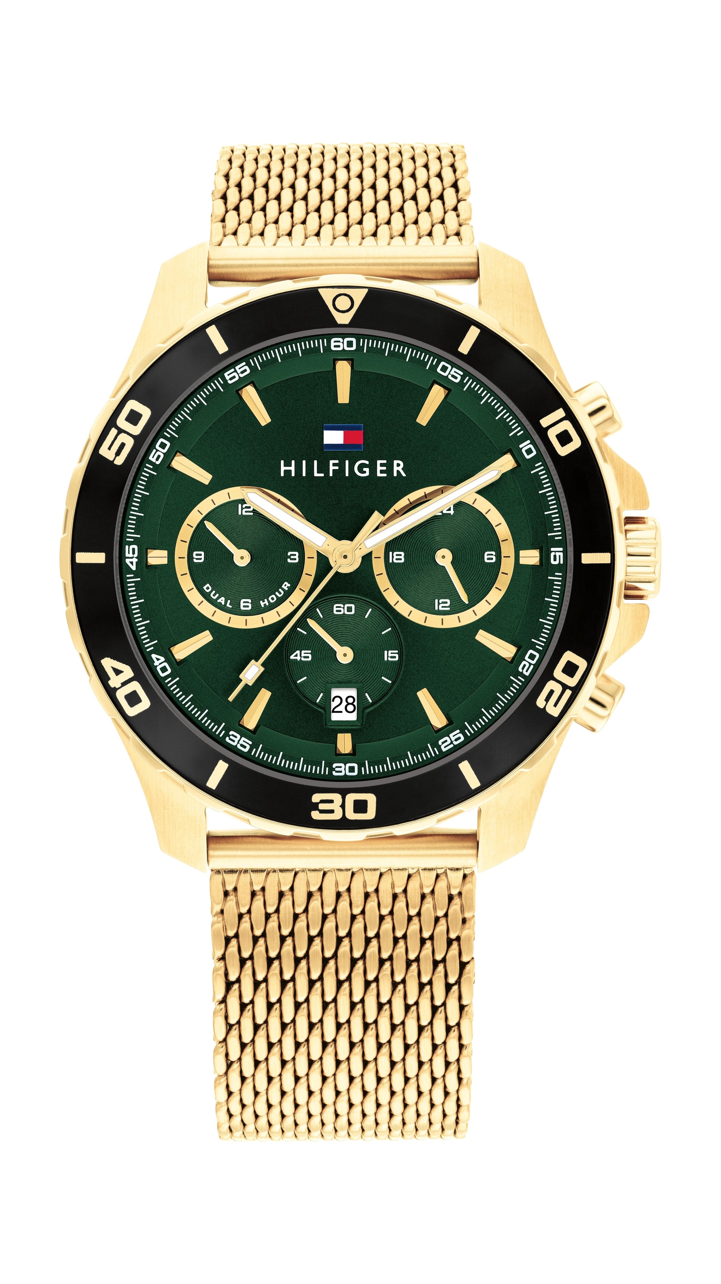 Tommy Hilfiger Jordan Ionic Plated Thin Gold Steel Green Dial Men's Watch 1792093 Tommy Hilfiger