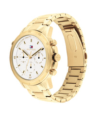 Tommy Hilfiger Troy Ionic Plated Thin Gold Steel White Dial Men's Watch 1792127 Tommy Hilfiger