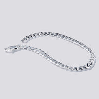 Sterling Silver Men's Curb Bracelet 21cm Bracelets Bevilles