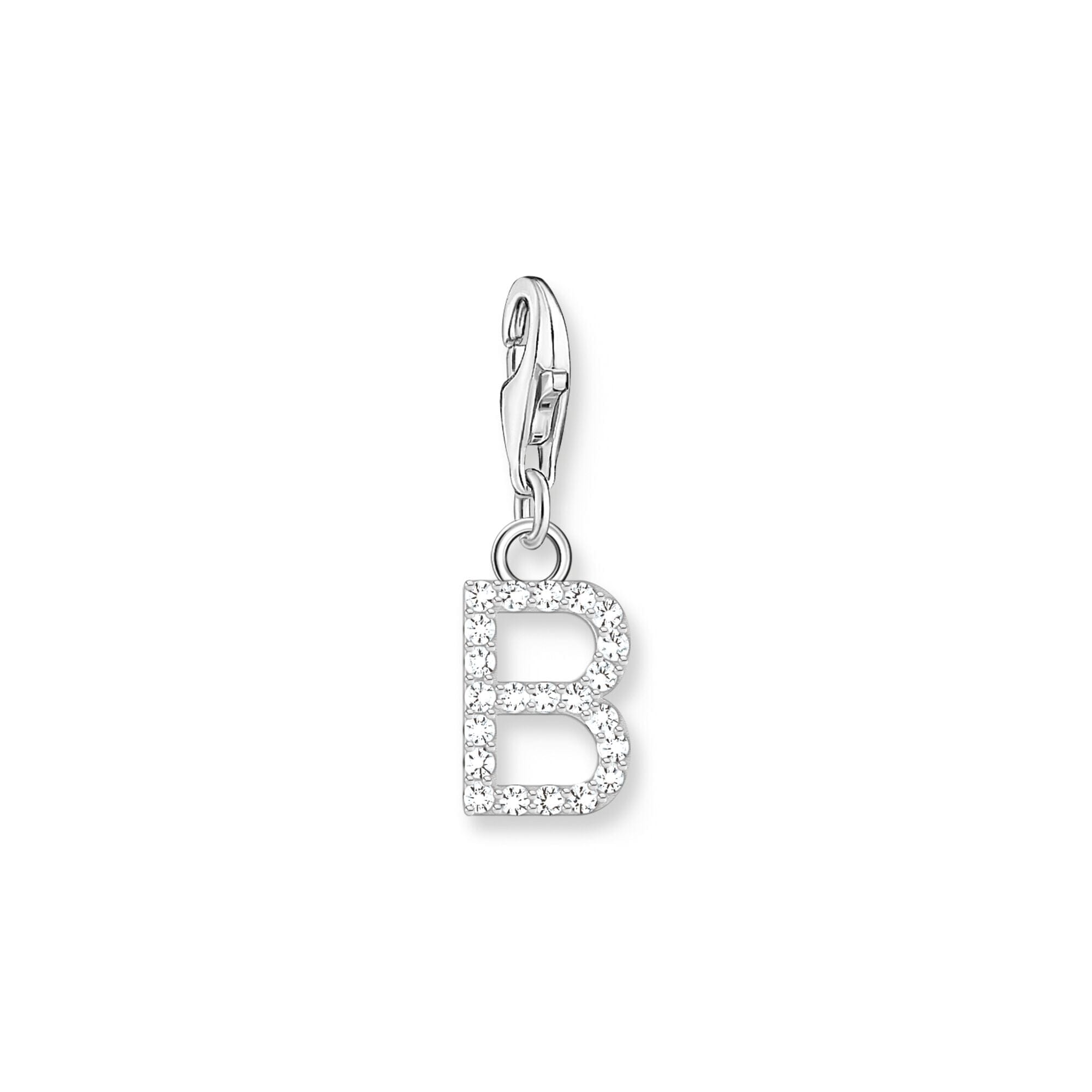 THOMAS SABO Charm Pendant Letter B Silver Charm Pendants THOMAS SABO Charmista