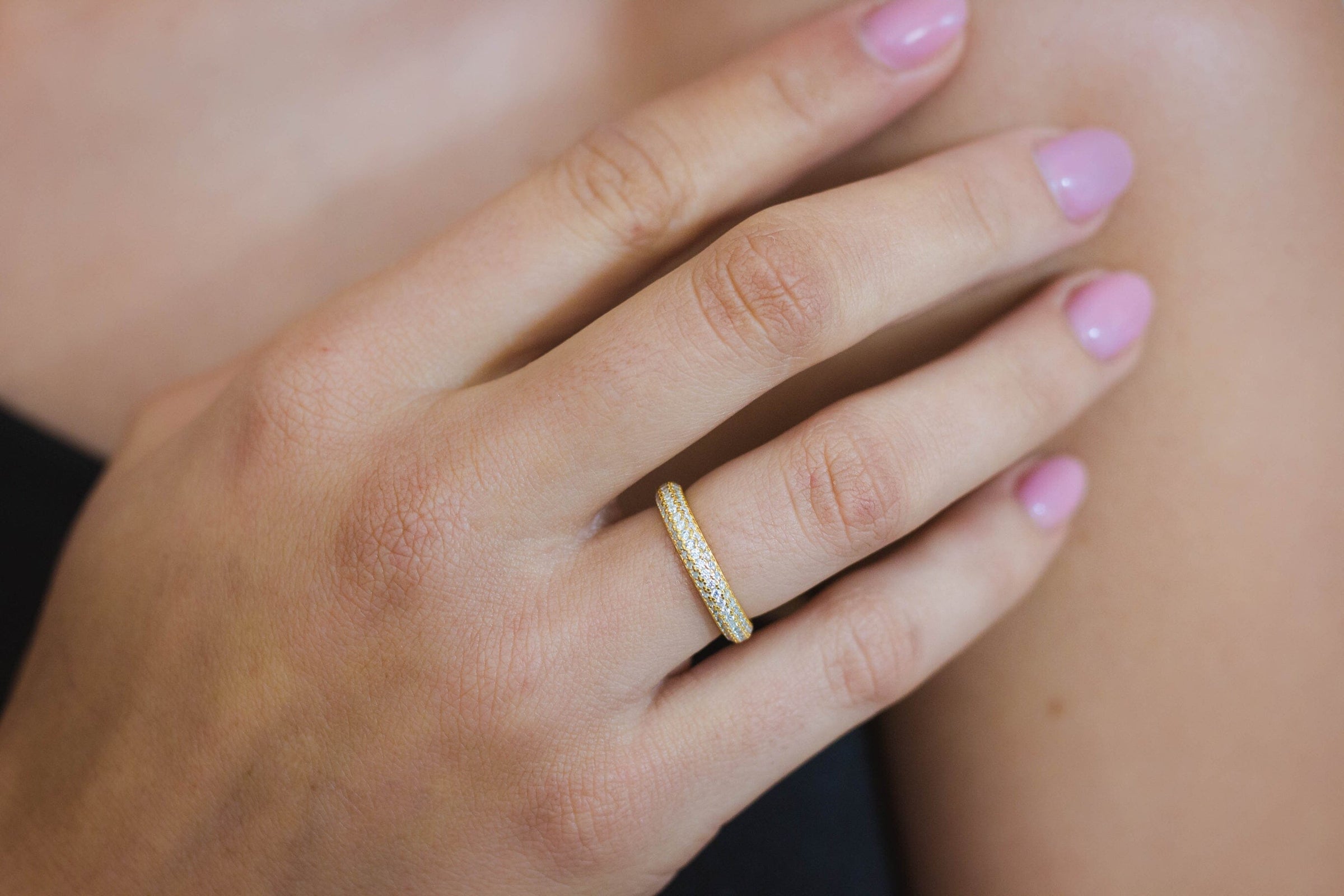 GODDESS PAVE RING GOLD - 9 Bevilles Jewellers