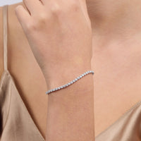 Tennis Bracelet with 1.50ct of Diamonds in 9ct White Gold Bracelets Bevilles