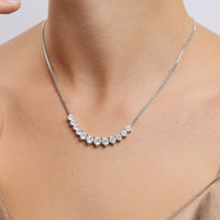 65cm Tennis Bolo Necklace with Cubic Zirconia in Sterling Silver Necklaces Bevilles