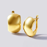 9ct Yellow Gold Silver Filled Rectangle Dome Stud Earrings Bevilles Jewellers