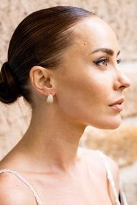 SYDNEY SOIRÉE ROSE BAY EARRINGS GOLD Bevilles Jewellers