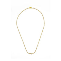 SWEETHEART TENNIS NECKLACE GOLD 42CM Bevilles Jewellers