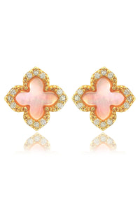 SYDNEY SOIRÉE FAIRWATER MOTHER OF PEARL STUD EARRINGS GOLD Bevilles Jewellers