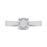 Brilliant Illusion Miracle Ring with 0.10ct of Diamonds in 9ct White Gold Rings Bevilles