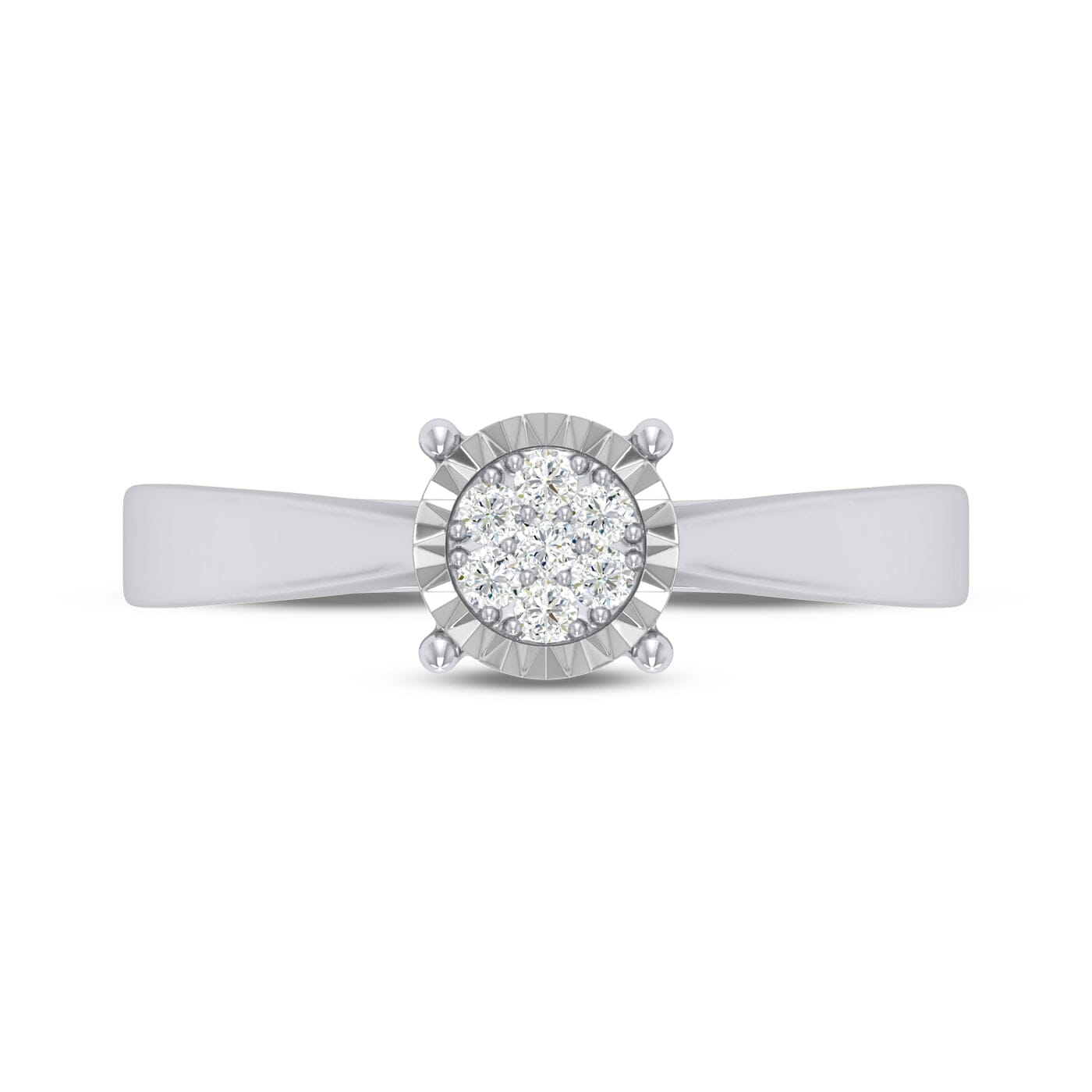 Brilliant Illusion Miracle Ring with 0.10ct of Diamonds in 9ct White Gold Rings Bevilles