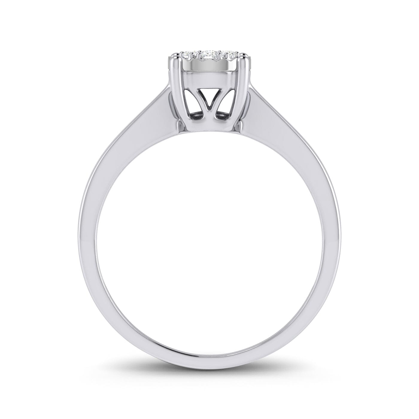 Brilliant Illusion Miracle Ring with 0.10ct of Diamonds in 9ct White Gold Rings Bevilles