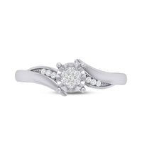Brilliant Illusion Diamond Set Ring in 9ct White Gold Rings Bevilles