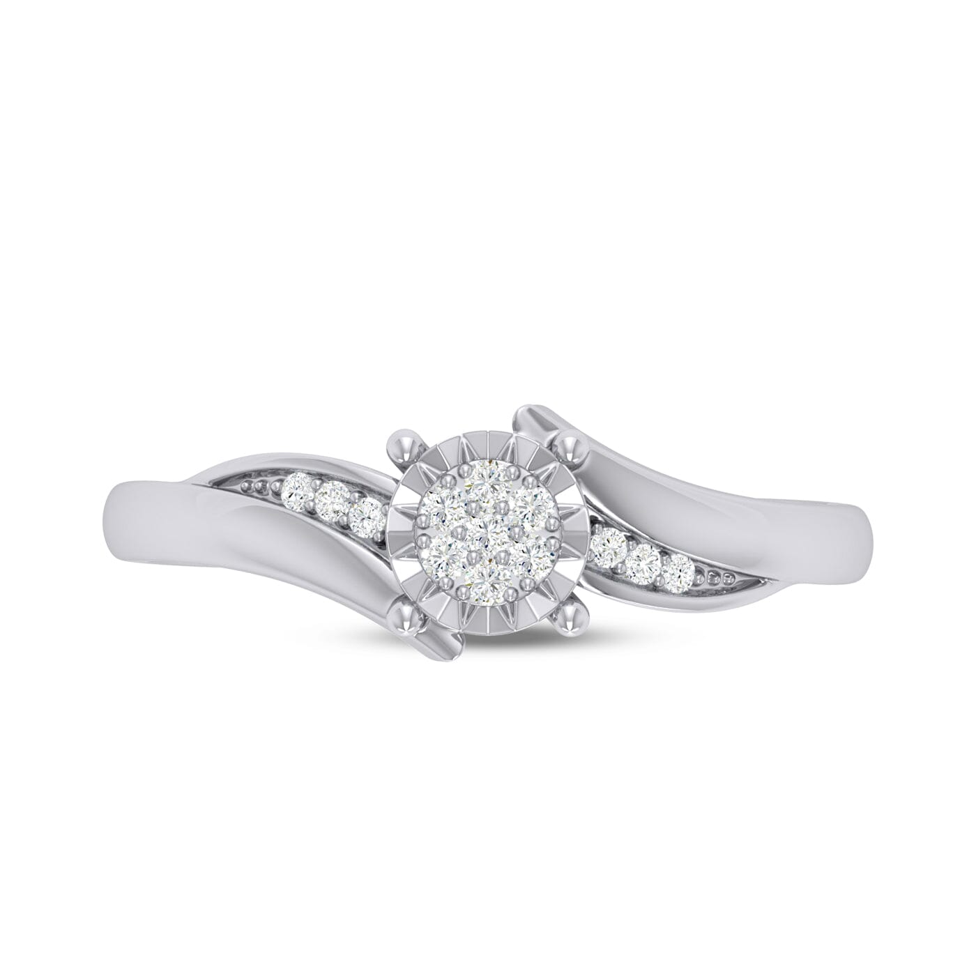 Brilliant Illusion Diamond Set Ring in 9ct White Gold Rings Bevilles