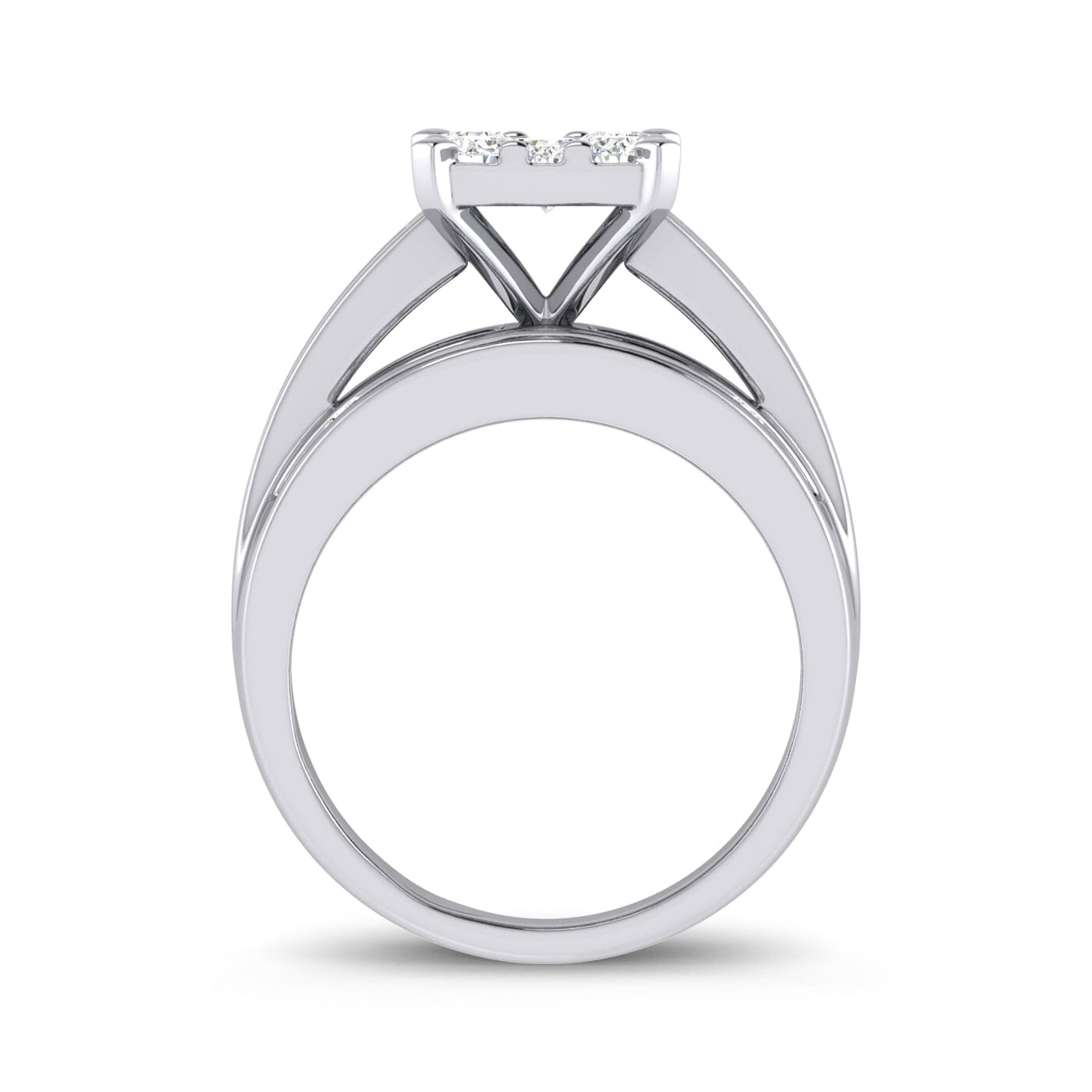 Brilliant Baguette Ring with 2.00ct of Diamonds in 9ct White Gold Rings Bevilles