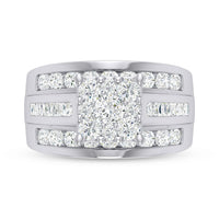 Brilliant Baguette Ring with 2.00ct of Diamonds in 9ct White Gold Rings Bevilles