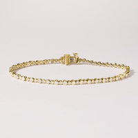 Alternating Bracelet with 1.00ct of Laboratory Grown Diamonds in 9ct Yellow Gold Bracelets Bevilles