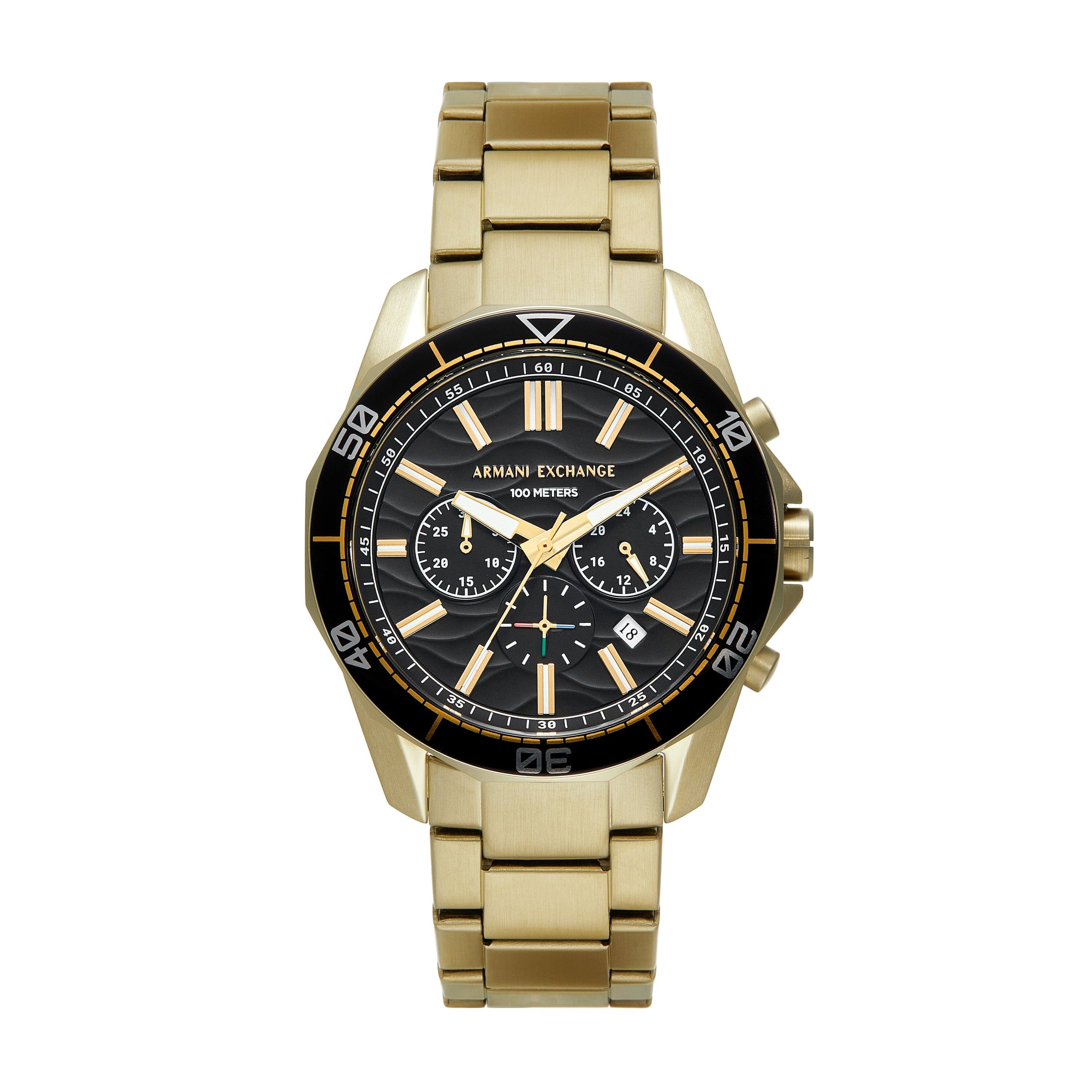 Armani Exchange Chronograph Gold-Tone Stainless Steel Watch AX1958 Watches Armani Exchange