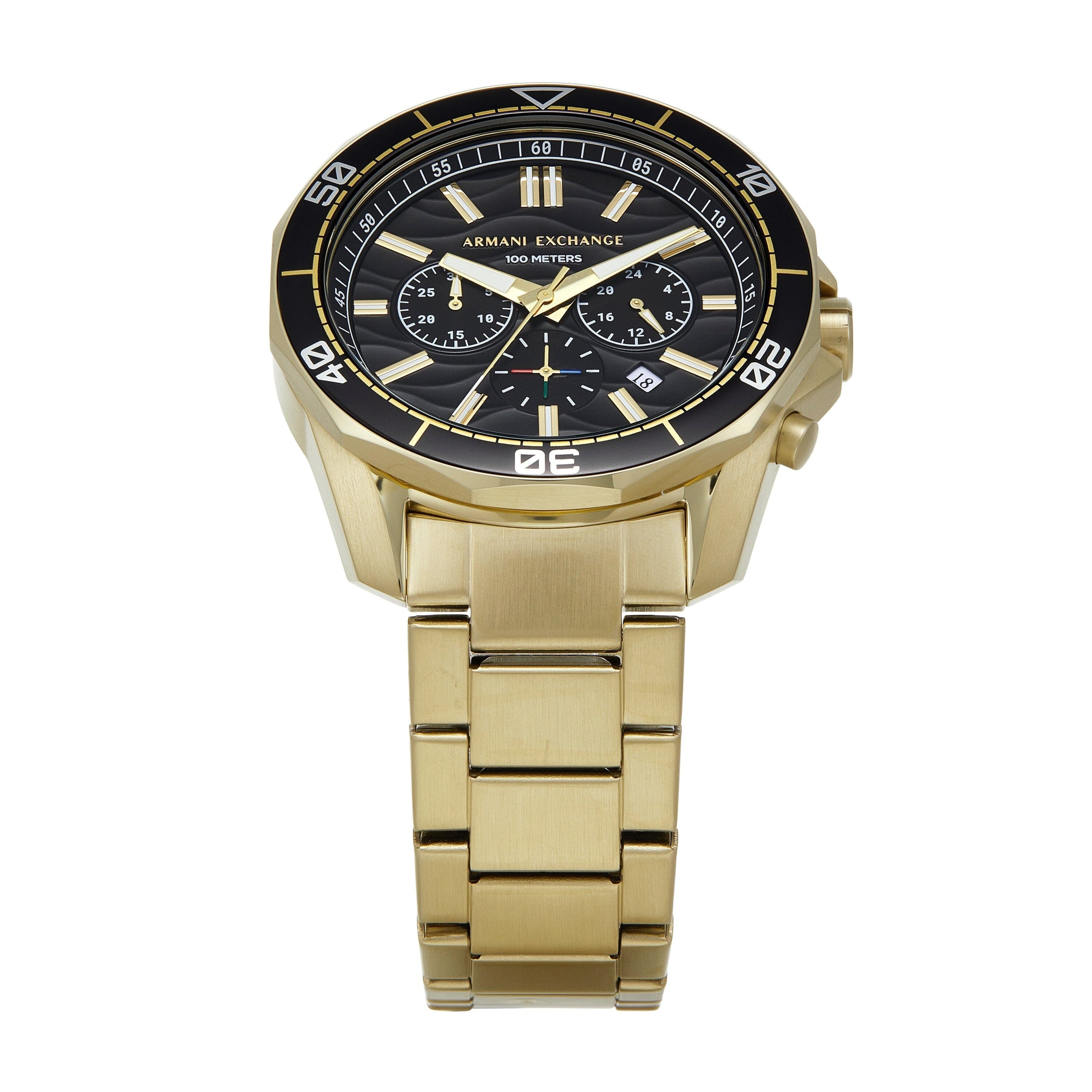 Armani Exchange Chronograph Gold-Tone Stainless Steel Watch AX1958 Watches Armani Exchange
