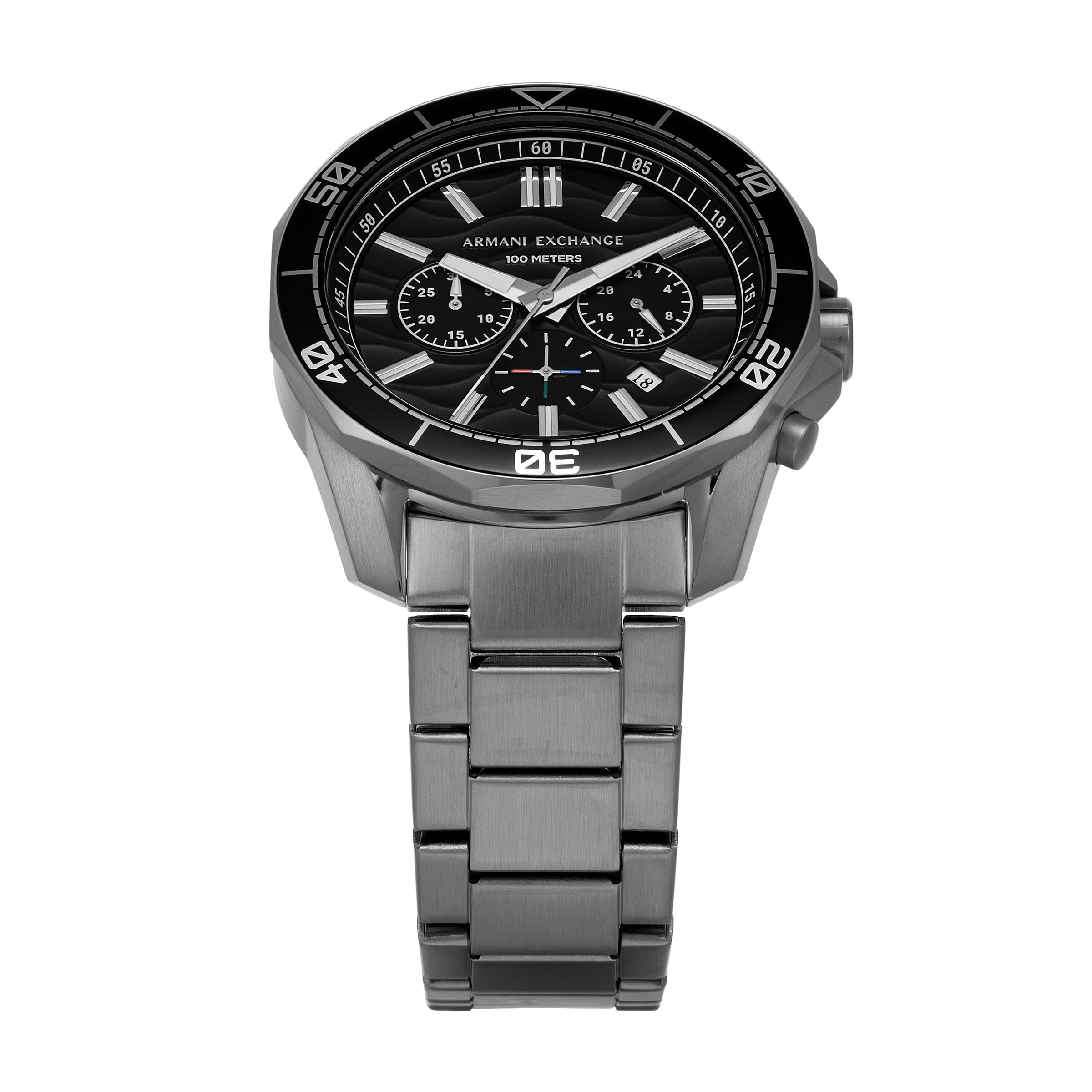 Armani Exchange Chronograph Gunmetal Stainless Steel Watch AX1959 Watches Armani Exchange
