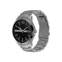 Armani Exchange Hampton Black Face Silver Band Watch - AX2103 Watches Armani Exchange
