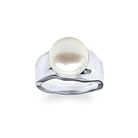 Freshwater Pearl Centre Ring in Sterling Silver Bevilles Jewellers