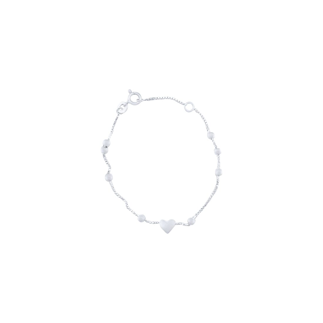 14cm Heart Bracelet in Sterling Silver Bracelets Bevilles