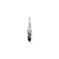 THOMAS SABO Crystal Single Hoop EarRings with Black Onyx Hoop Earrings THOMAS SABO