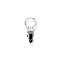 THOMAS SABO Crystal Single Hoop EarRings with Black Onyx Hoop Earrings THOMAS SABO