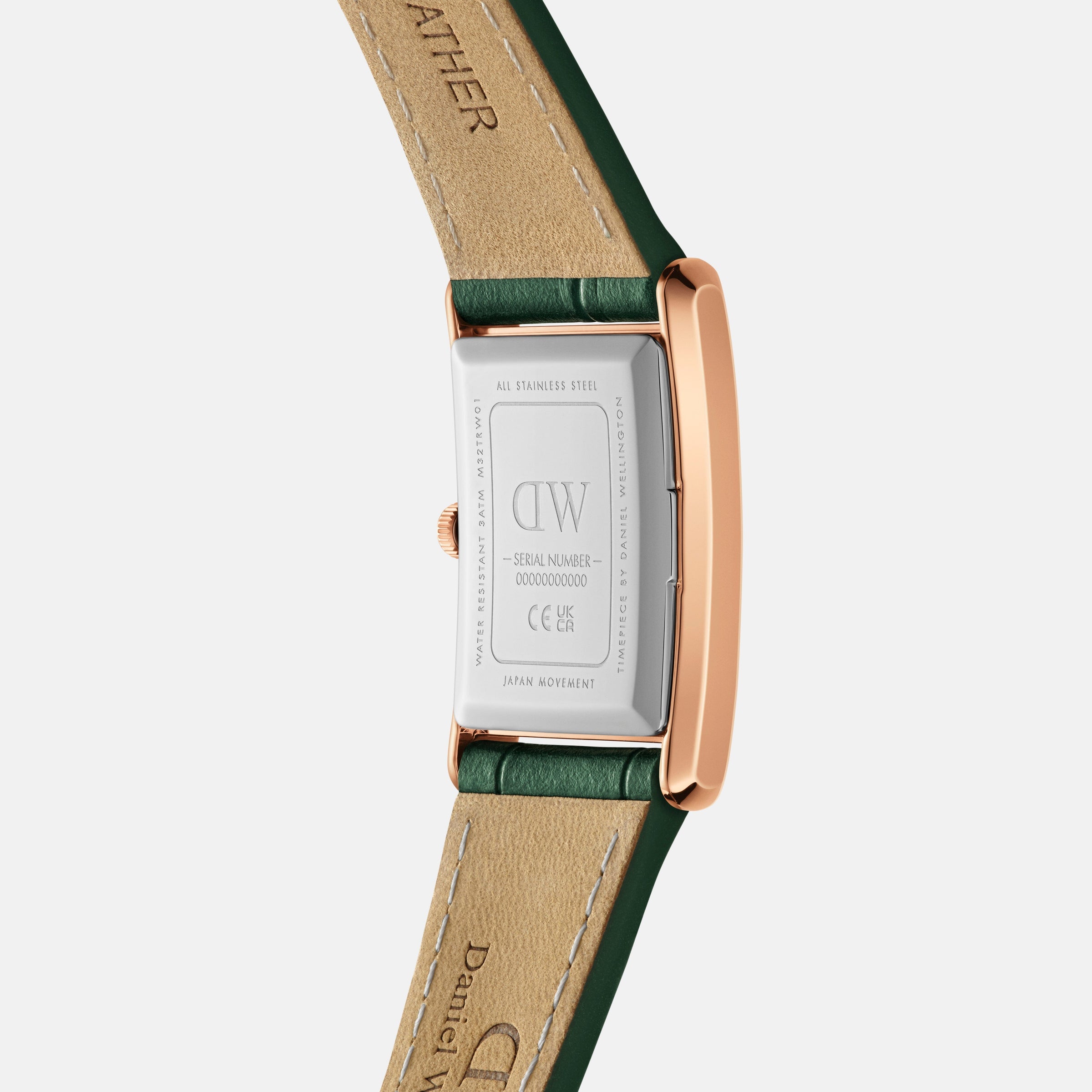 Daniel Wellington Bound 32x22 Green Croc Leather RG Emerald Sunray Watch Watches Daniel Wellington