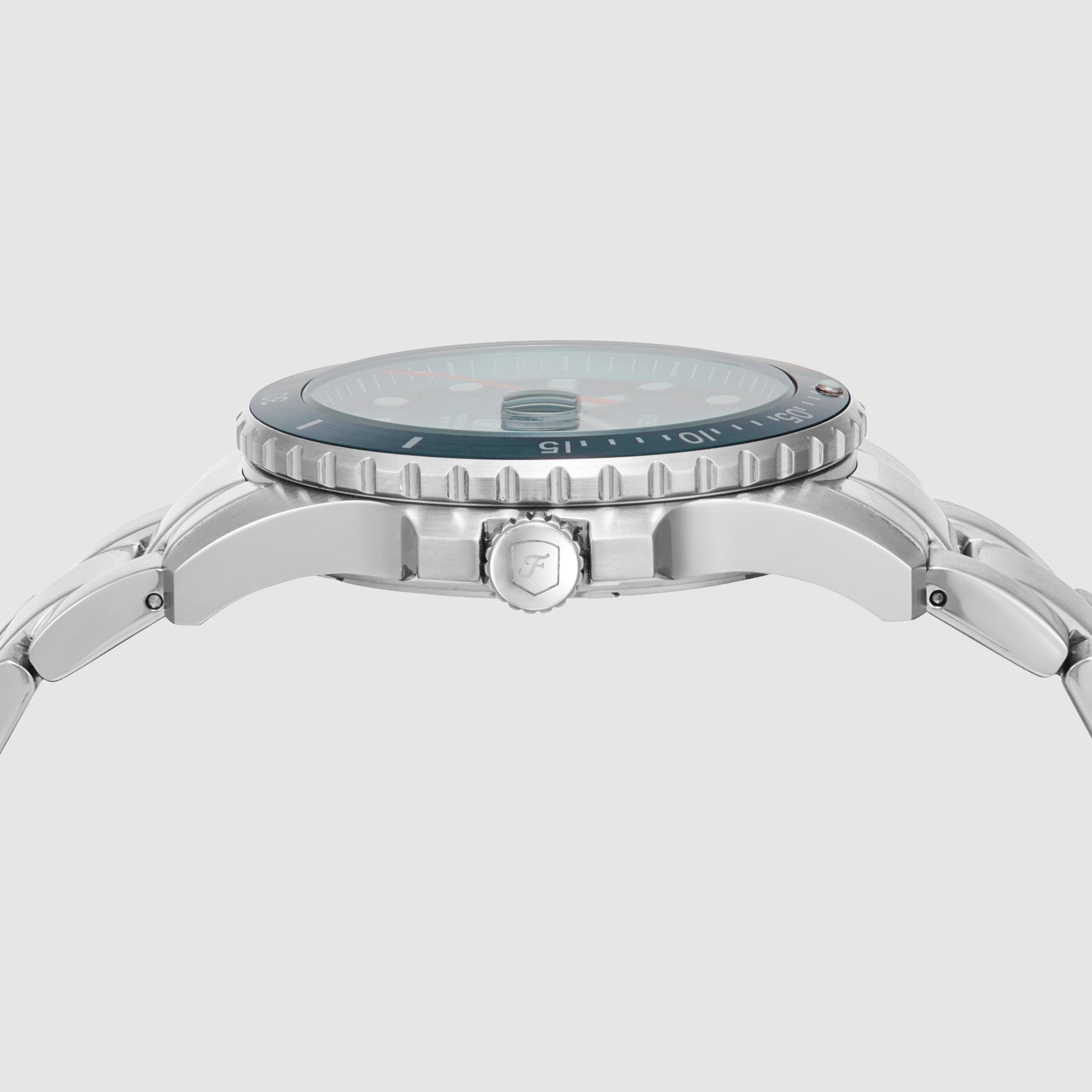 Fossil Fossil Blue Dive Three-Hand Date Stainless Steel Watch FS6050 Watches Fossil