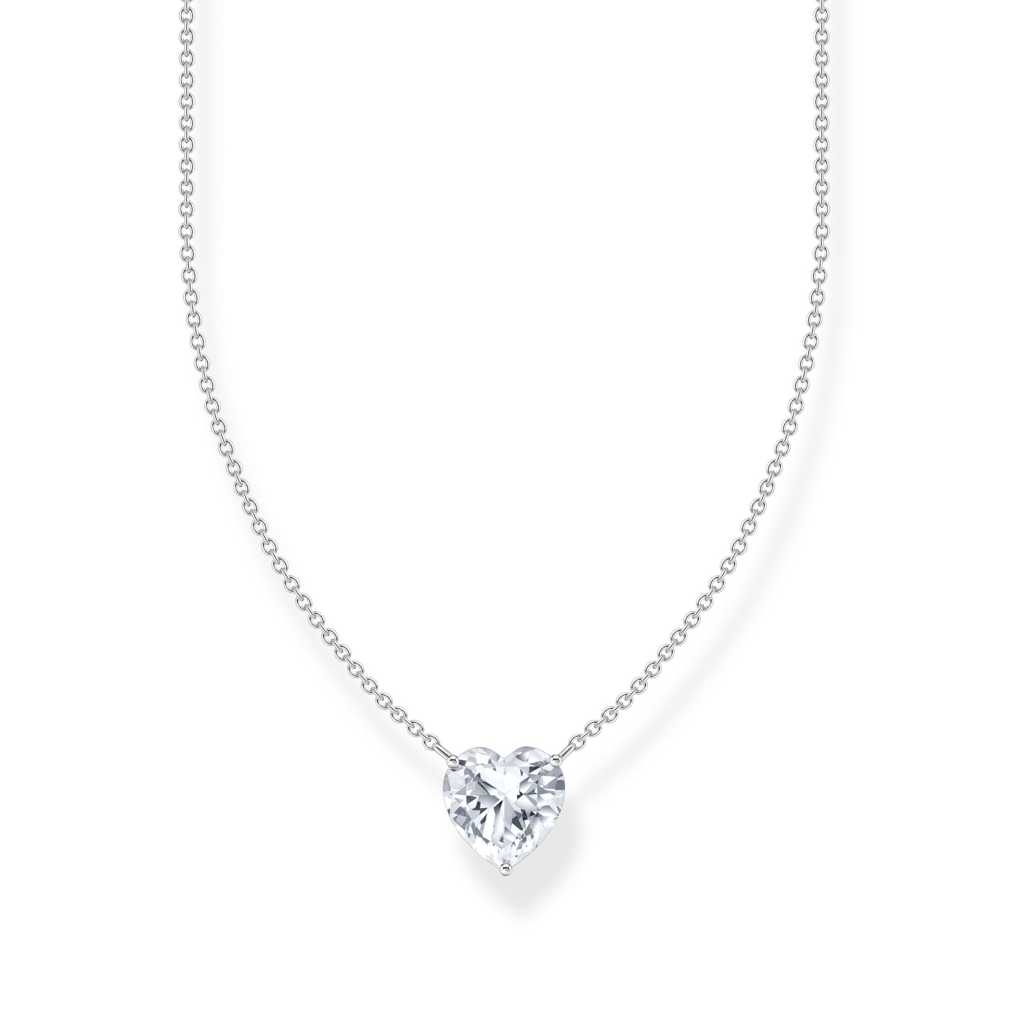 THOMAS SABO Necklace with white heart-shaped pendant Necklaces Thomas Sabo