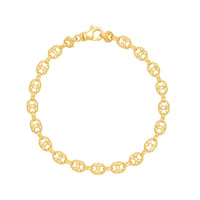 Athena 19cm Filigree Anchor Chain Bracelet in 9ct Yellow Gold Bracelets Bevilles