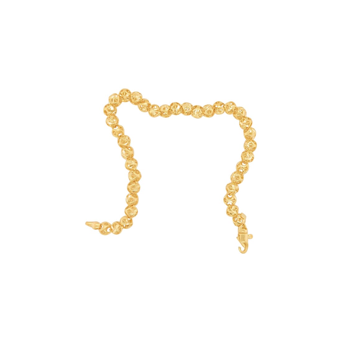 Athena 19cm Beaded Chain Bracelet in 9ct Yellow Gold Bracelets Bevilles