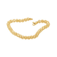 Athena 19cm Beaded Chain Bracelet in 9ct Yellow Gold Bracelets Bevilles