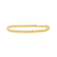Athena 19cm Beaded Chain Bracelet in 9ct Yellow Gold Bracelets Bevilles