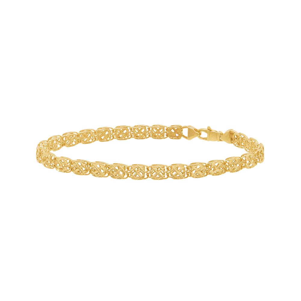 Athena 19cm Square Elements Bracelet in 9ct Yellow Gold Bracelets Bevilles