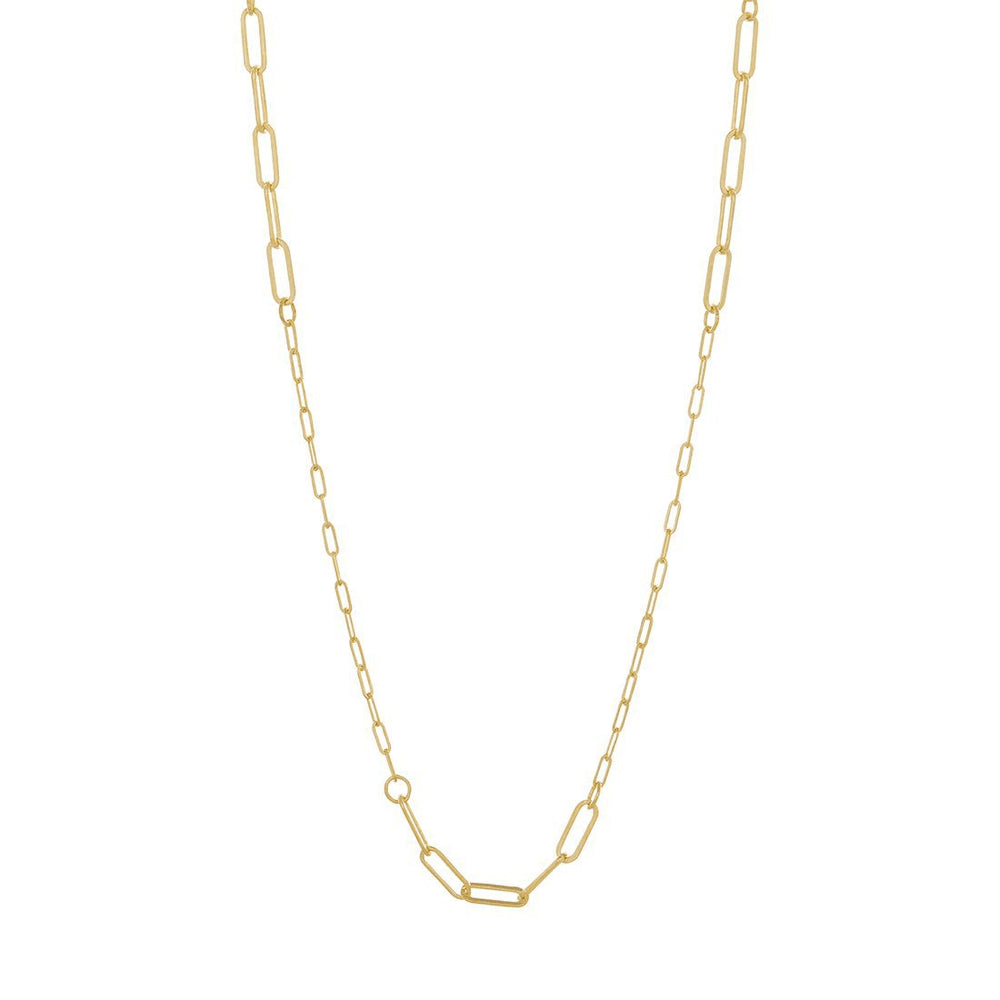 9ct Yellow Gold Silver Infused Fancy Oval Necklace Bevilles Jewellers