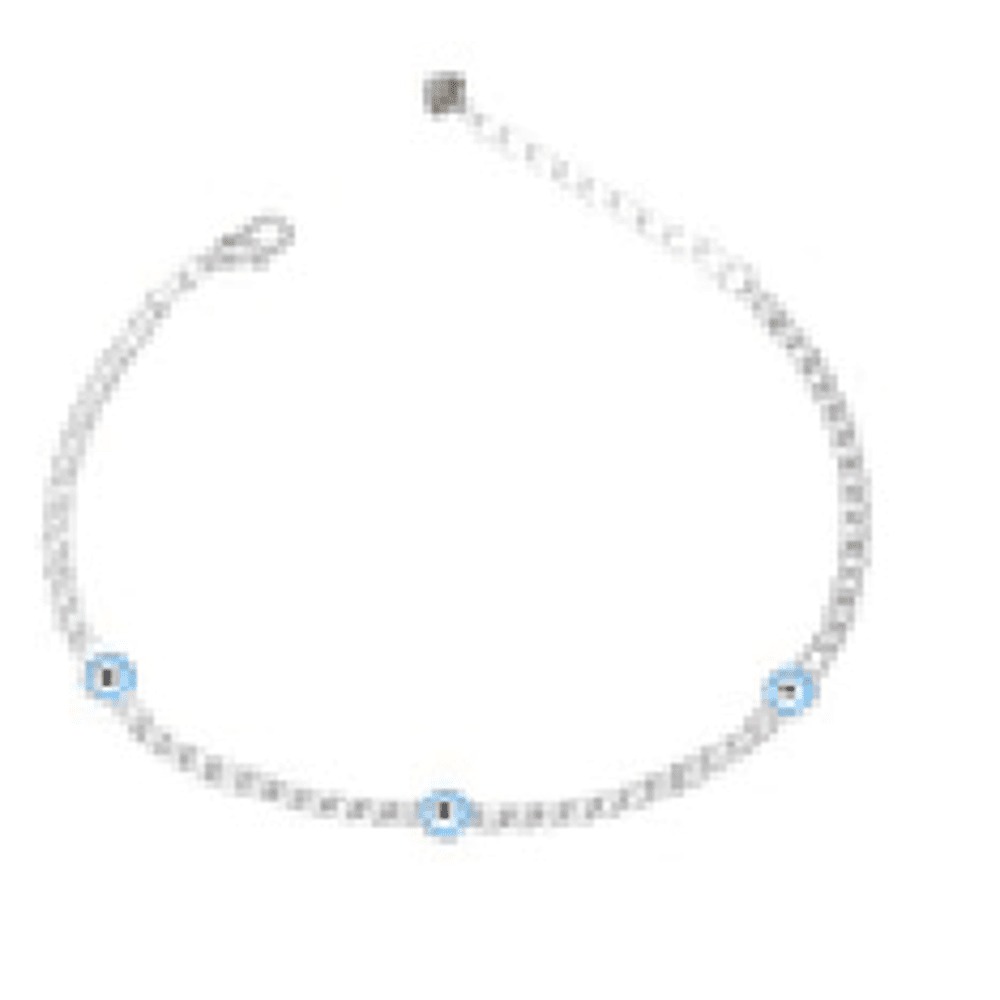 Enamel Evil Eye Tennis Bracelet with Cubic Zirconia in Sterling Silver Bevilles Jewellers