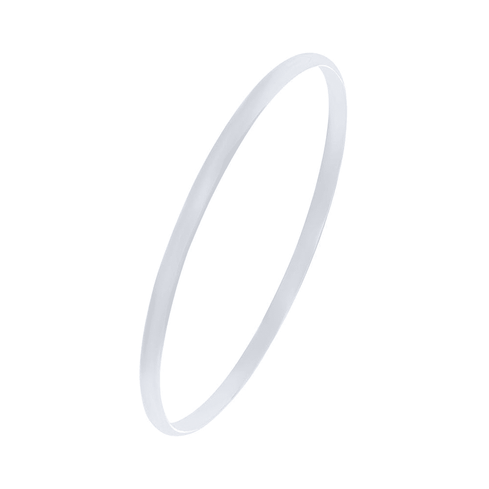 Sterling Silver Plain 1/2 Round Solid Bangle 4mm x 66mm Bangles Bevilles