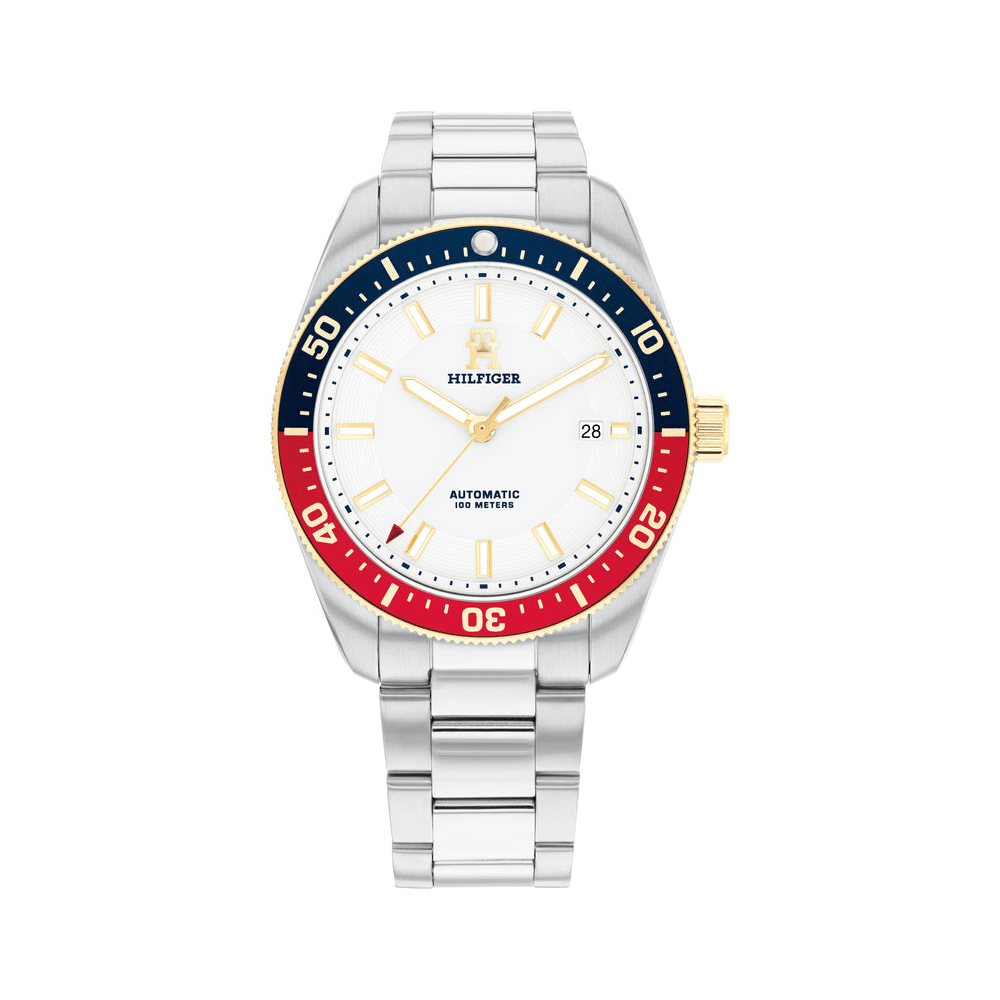 Tommy Hilfiger Th85 Stainless Steel White Dial Men's Watch 1710551 Bevilles Jewellers