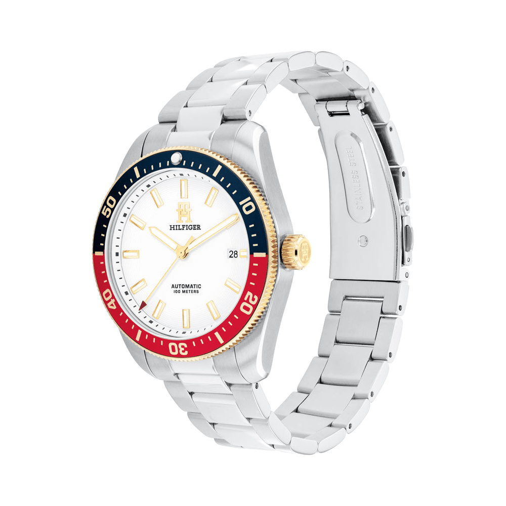 Tommy Hilfiger Th85 Stainless Steel White Dial Men's Watch 1710551 Bevilles Jewellers