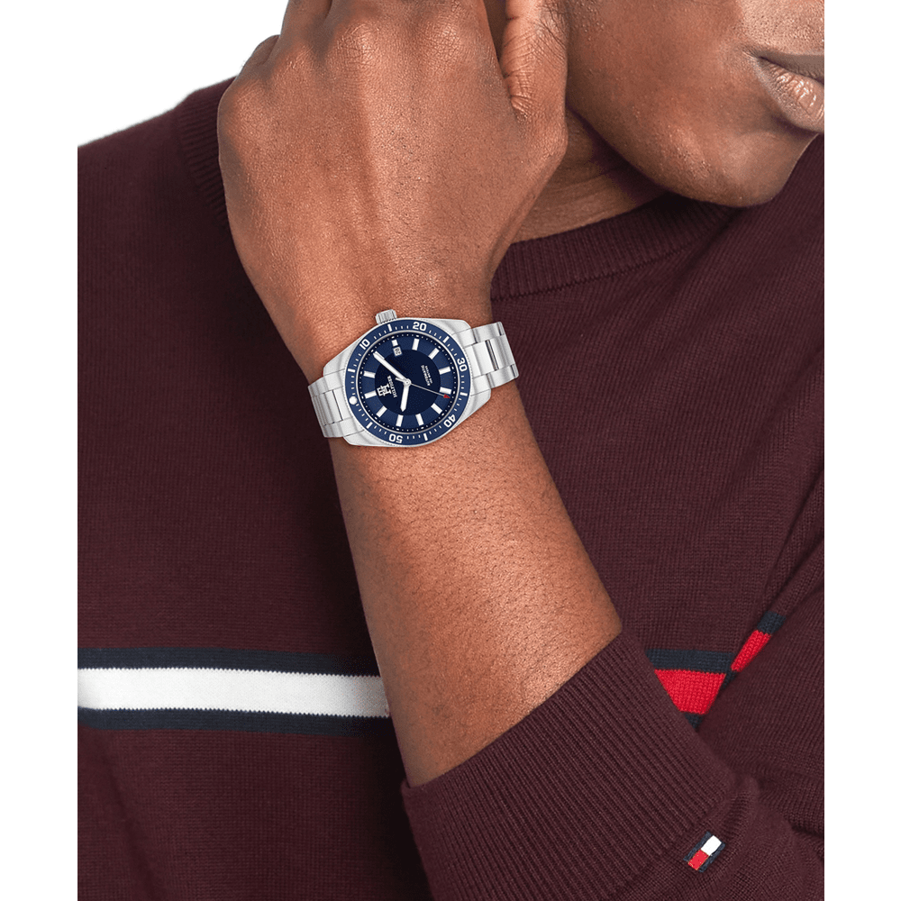 Tommy Hilfiger Th85 Stainless Steel Navy Dial Men's Watch 1710591 Watches Tommy Hilfiger