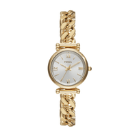 Fossil Carlie Three-Hand Gold-Tone Stainless Steel Watch ES5329 Bevilles Jewellers