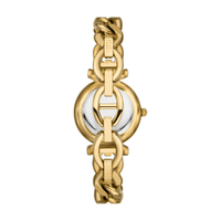 Fossil Carlie Three-Hand Gold-Tone Stainless Steel Watch ES5329 Bevilles Jewellers
