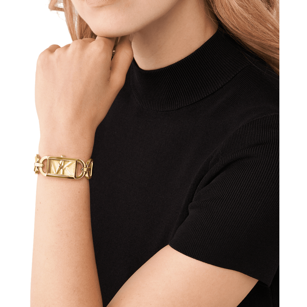 Michael Kors MK Empire Three-Hand Gold-Tone Stainless Steel Watch MK7406 Watches Michael Kors