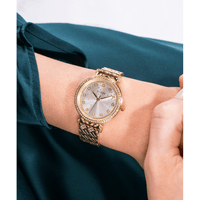 Guess Bejeweled Enchantment Bejeweled Gold-Tone Analogue Women's Watch GW0763L2 Watches Bevilles Jewellers