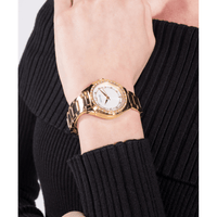 Guess Dress Charlotte Dress Gold-Tone Crystal Bezel Women's Watch GW0767L2 Watches Bevilles Jewellers