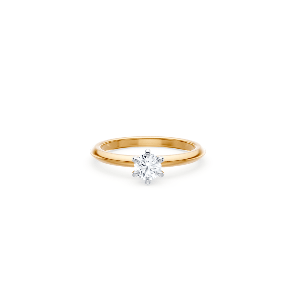 0.50ct Laboratory Grown Diamond Solitaire Ring in 18kt Yellow Gold Rings Bevilles